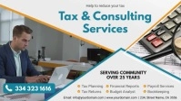 Tax Services and Consultancy Banner Ad Facebook-omslagvideo (16: 9) template