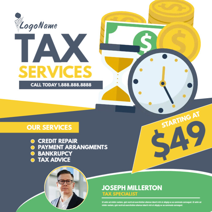 Tax services Template PosterMyWall