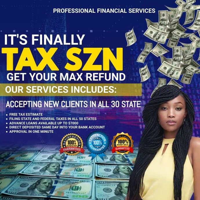 tax szn flyer Instagram na Post template