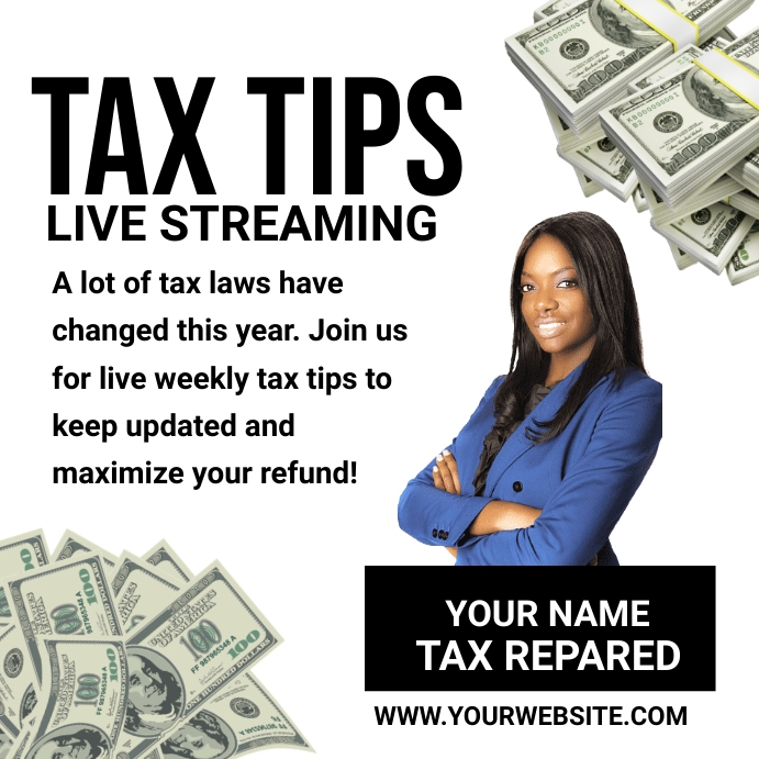 Plantilla de tax Tips service flyer | PosterMyWall