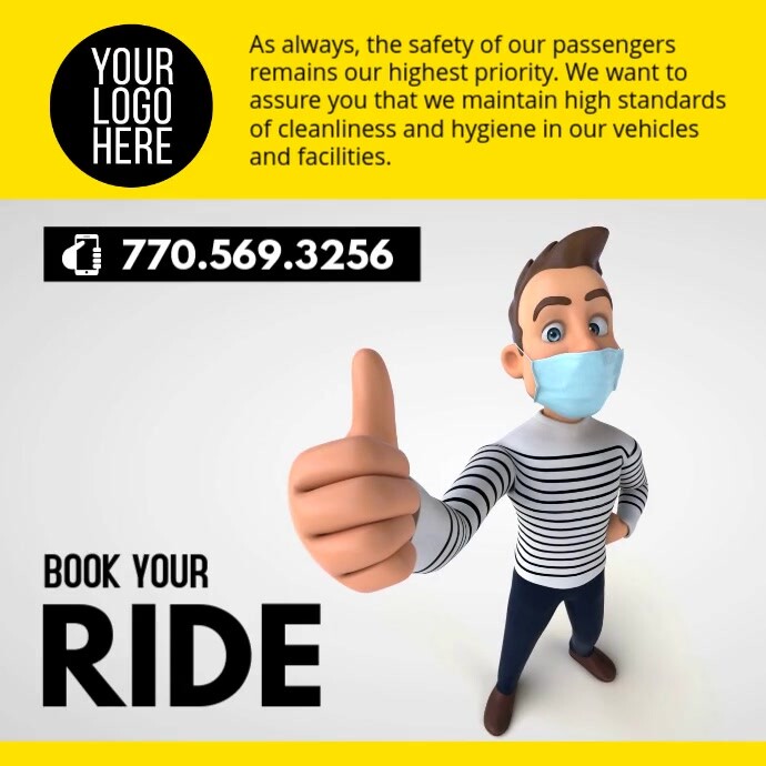 Taxi Book your ride Template | PosterMyWall
