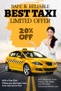 Taxi Hire Services Poster Template Design