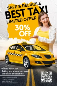 Taxi Hire Services Poster Template Design Póster