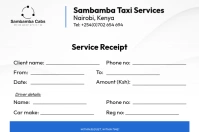 Taxi receipt Poster template
