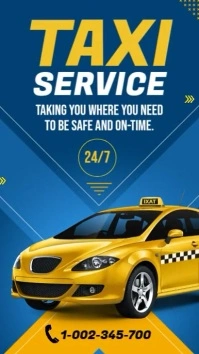 Taxi service banner ad Historia de Instagram template