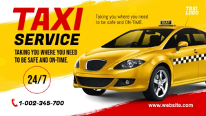 Taxi Service Banner ad 数字显示屏 (16:9) template