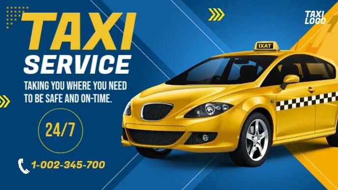 Taxi Service Banner ad Display digitale (16:9) template