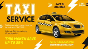 Taxi Service Banner Ad Display digitale (16:9) template