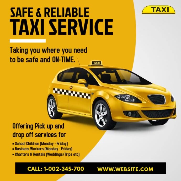 Taxi Services Ad Wpis na Instagrama template