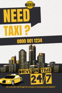 TAXI SERVICES Affiche template