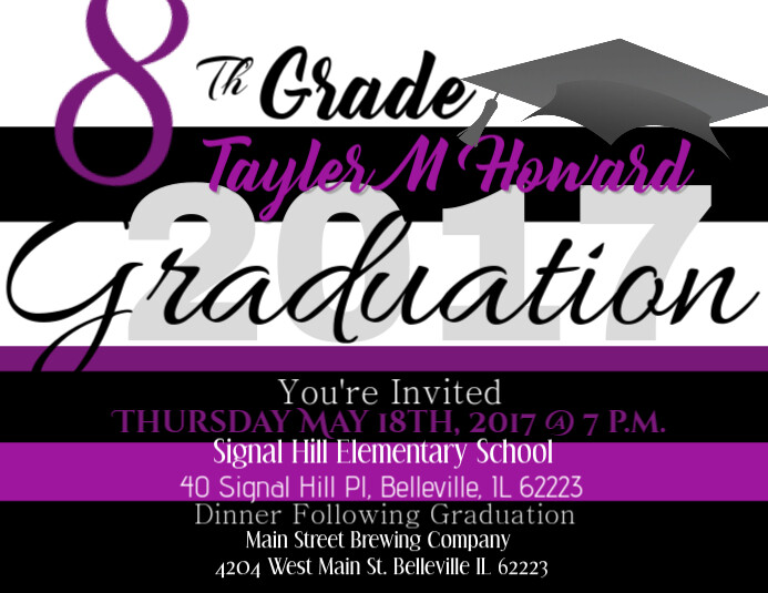 Tayler 8th Grade Graduation 传单(美国信函) template