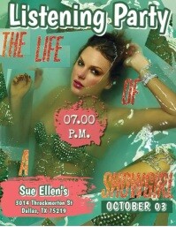 Taylor Swift The Life of a Showgirl Album Release Party Løbeseddel (US Letter) template