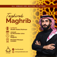 Tazkirah Maghrib Mosque Template Instagram Post
