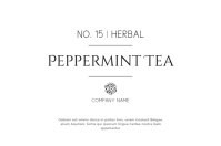 tea and herbal product label minimal geometri template