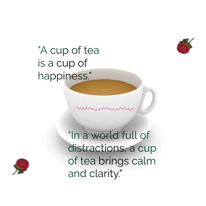 Creative Tea Post Design Tea cup post Template | PosterMyWall