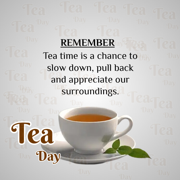 Milk Tea Message Plantilla de Tea Day message | PosterMyWall