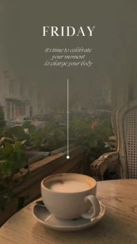 Tea Day TAMPLATE online greating card Digital Display (9:16) template