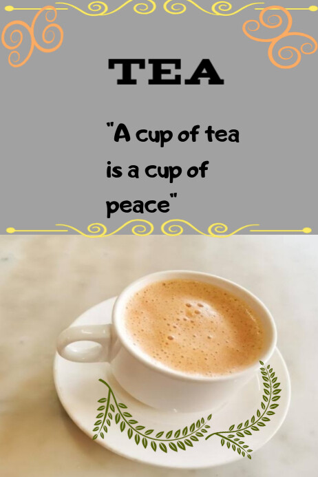 Grey Tea Posters Template | PosterMyWall