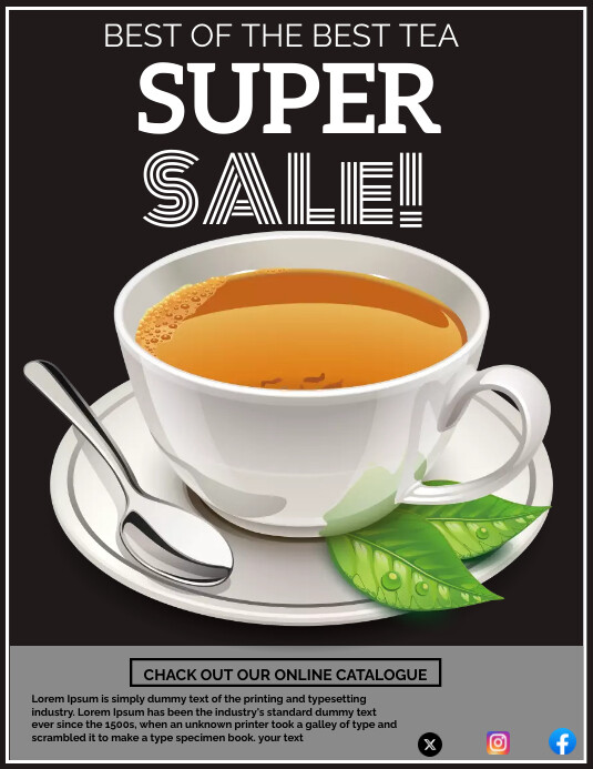 TEA FLYER Template | PosterMyWall