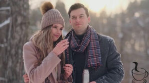 สีน้ำตาล Winter Romance YouTube-miniature Template