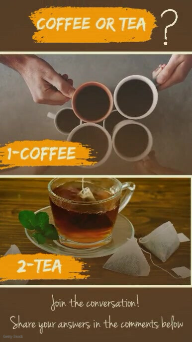 tea or coffee social media interactive questi Template | PosterMyWall