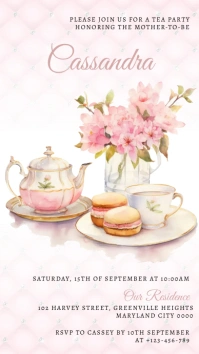 Tea Party Instagram Story template