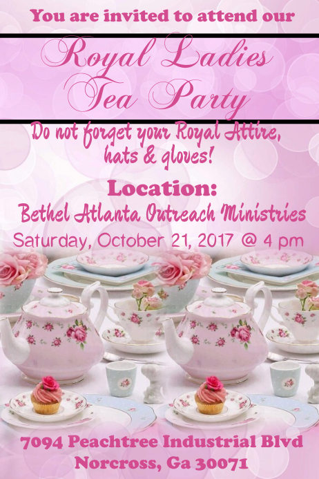 Tea Party Program Template Tea Party Invitation Template PhotoADKing