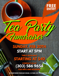 Tea Party Fundraiser Flyer (US Letter) template