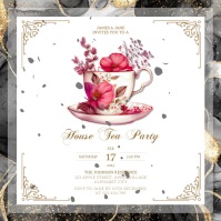 Tea Party Invitation Template | PosterMyWall
