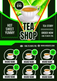 Tea shop A4 template