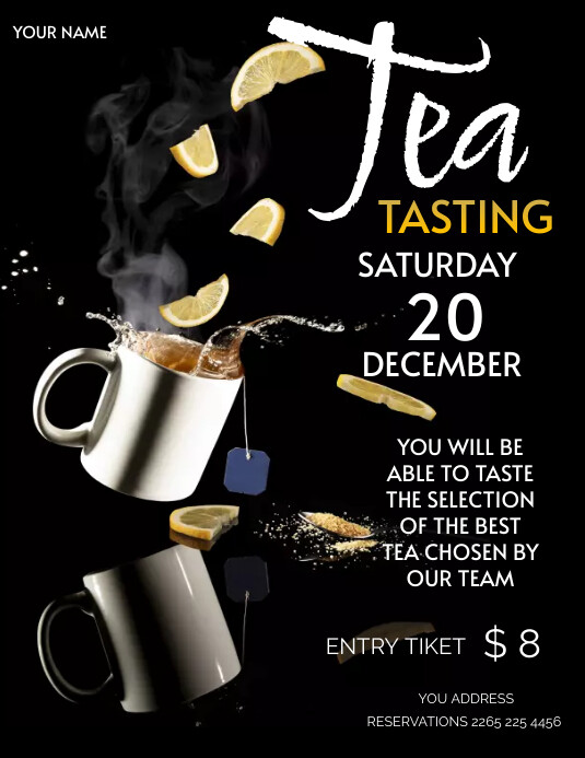 Black Tea Tasting Event Flyers Template | PosterMyWall