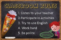 Teacher's Classroom Rules Poster Template