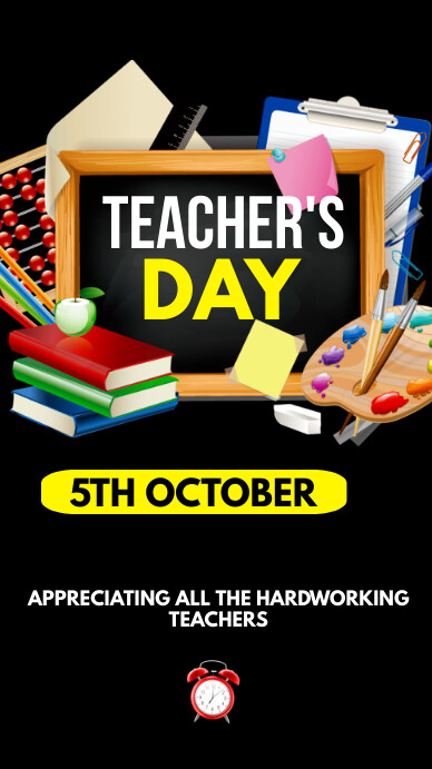 Teacher's Day, Happy Teacher's Day История на Instagram template