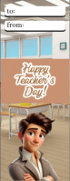 Teacher's Day Bookmark Halfbladsy Brief template