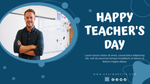 Turquoise Teacher's Day Twitter Post Template