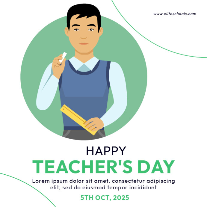 Teacher's day flyer Publicação no Instagram template