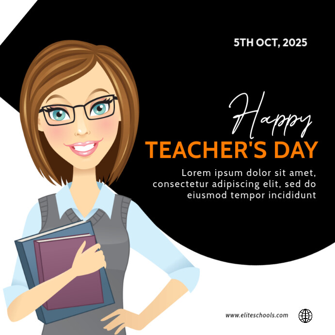 Teacher's day flyer Publicação no Instagram template
