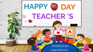 White Teacher's Day Celebration Twitter Post Template