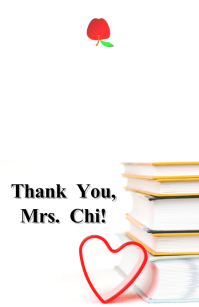 Teacher's Appreciation Card Demi-page de format Wide template