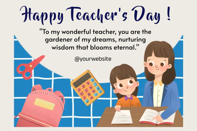Teacher's appreciation day Flaga template
