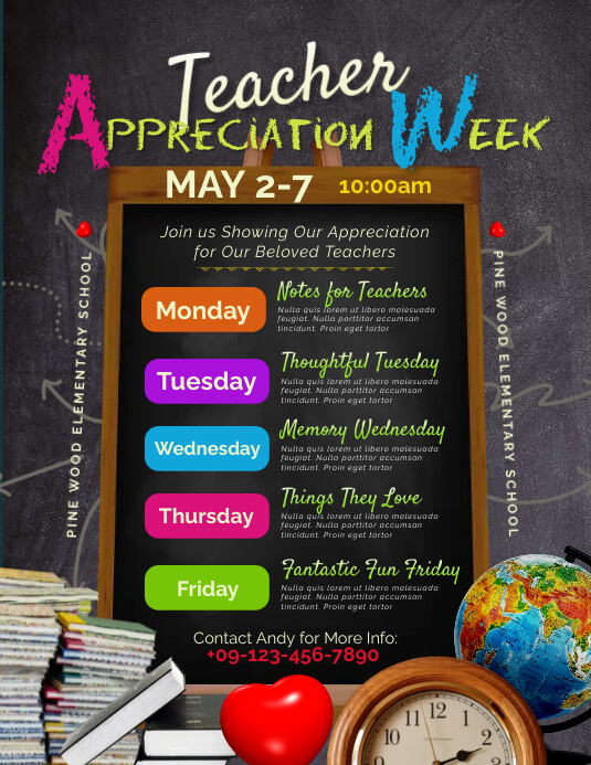 Teacher's Appreciation Week Flyer Template PosterMyWall