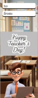 Teacher's Day Bookmark Demi-page de format Letter template