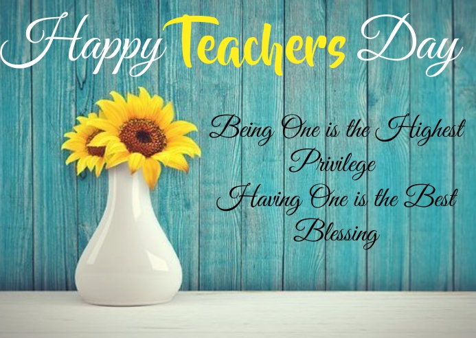 teacher's day Postcard template