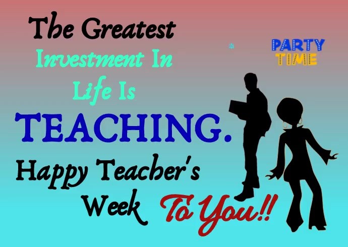 Teacher's Week Design Pocztówka template