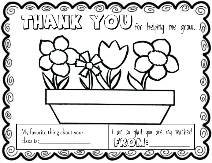 teacher appreciation coloring page template postermywall