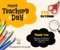 Teacher appreciation day,teacher's day Rectángulo Grande template