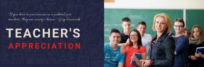 Teacher appreciation day,teacher's day Email Header template