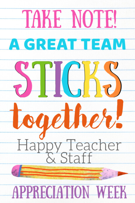 Sticky Note Appreciation Teacher Appreciation Sticky Note Sign Printable Template | PosterMyWall