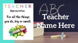 Purple Teacher Appreciation Digital Display Template