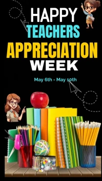 Teacher Appreciation week Digitalt display (9:16) template